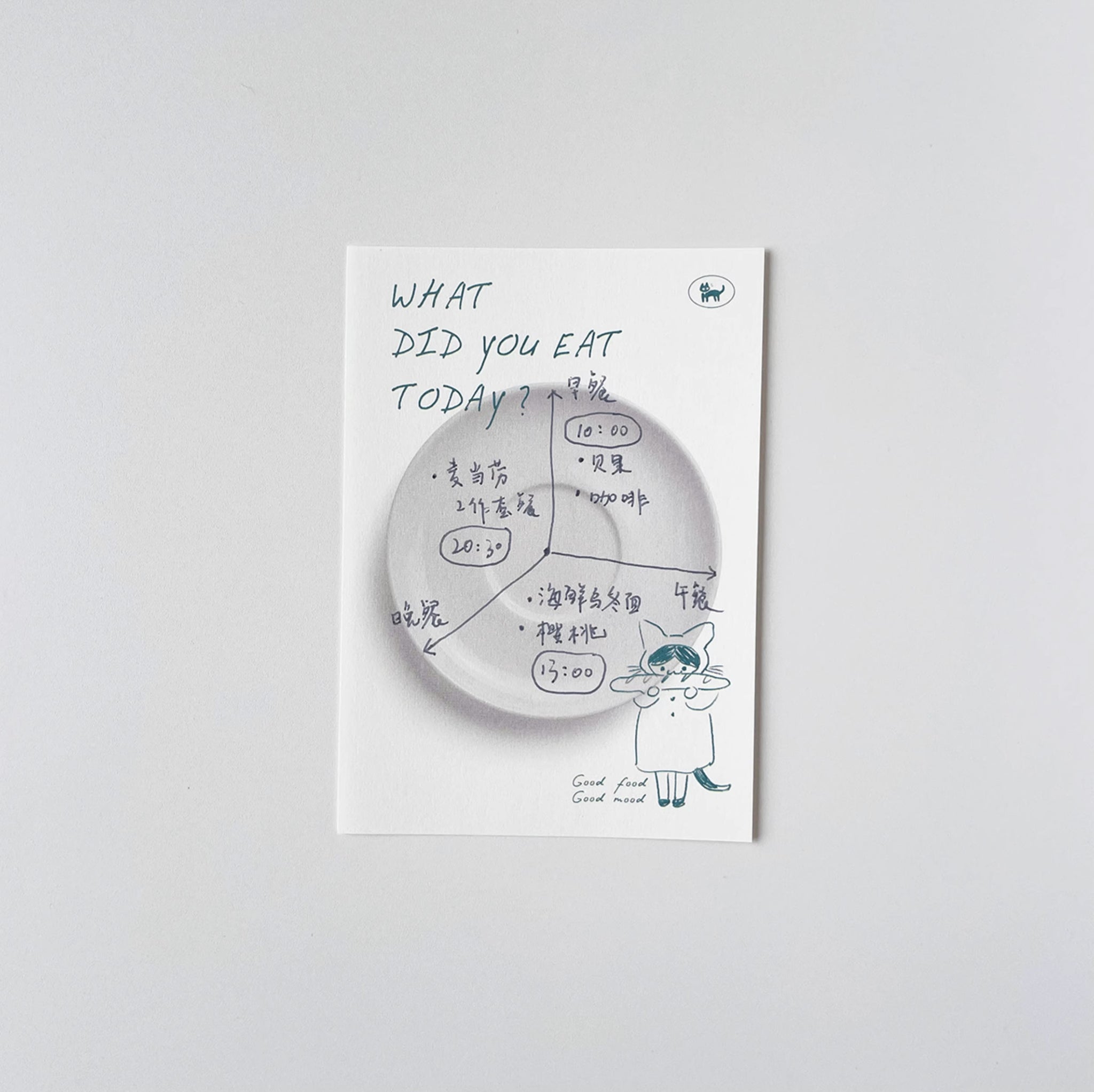 Nekocha Memo Pad: Eat Well