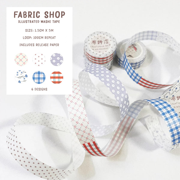 Nekocha Washi Tape: Fabric Shop