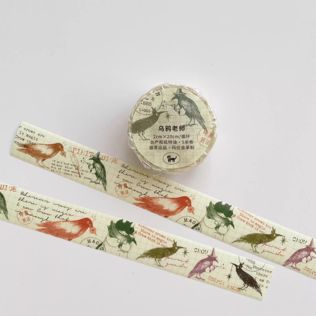 Nekocha Washi Tape: Crow
