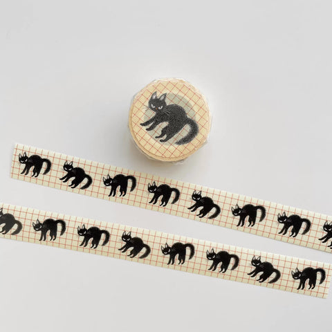 Nekocha Washi Tape: Black Cat
