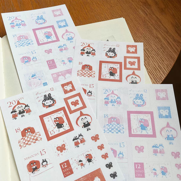 Nekocha Sticker Sheet: Kitty Post Office