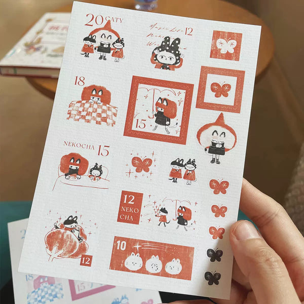 Nekocha Sticker Sheet: Kitty Post Office