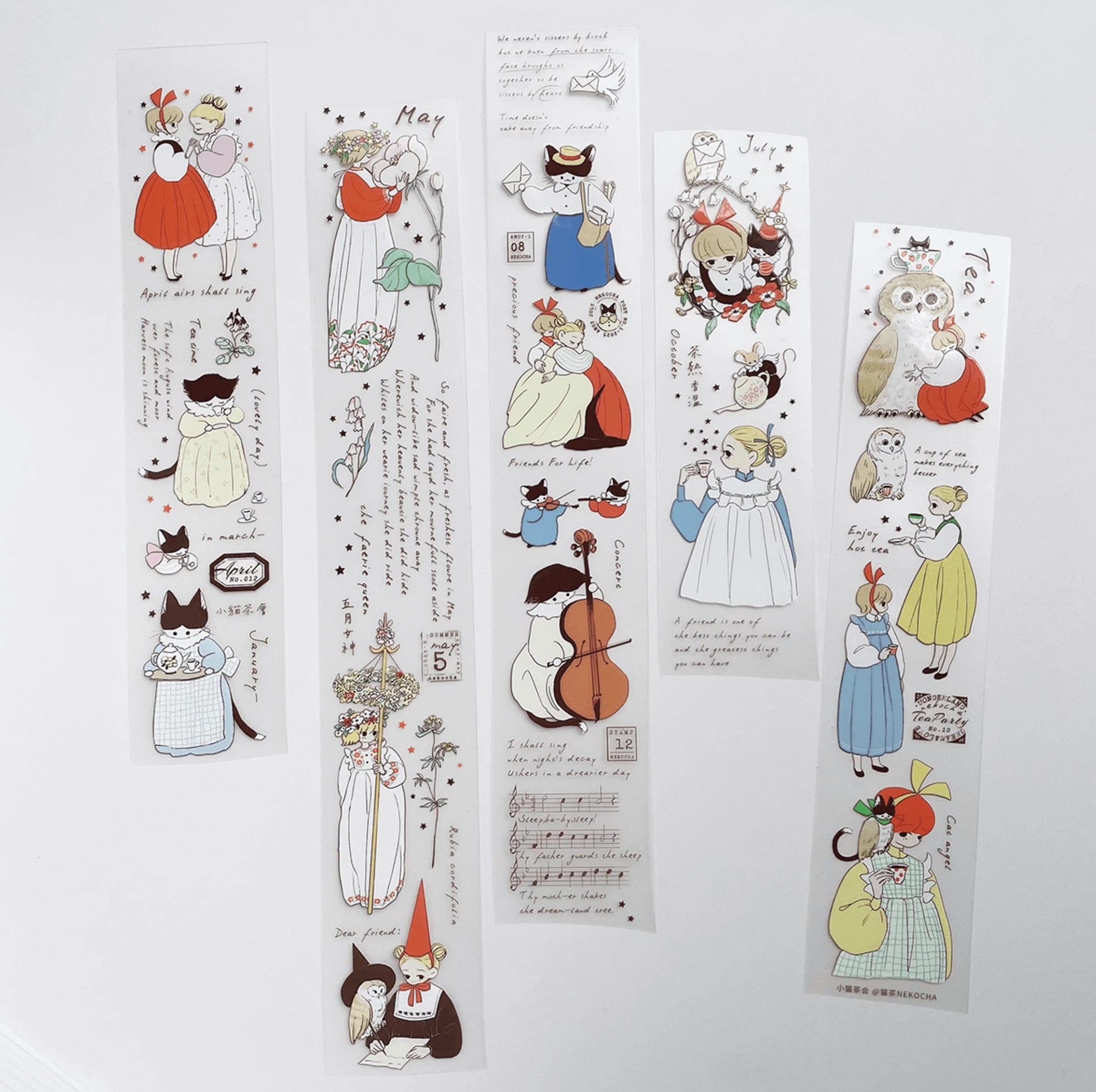 Nekocha Masking Tape: Kitty Tea Party