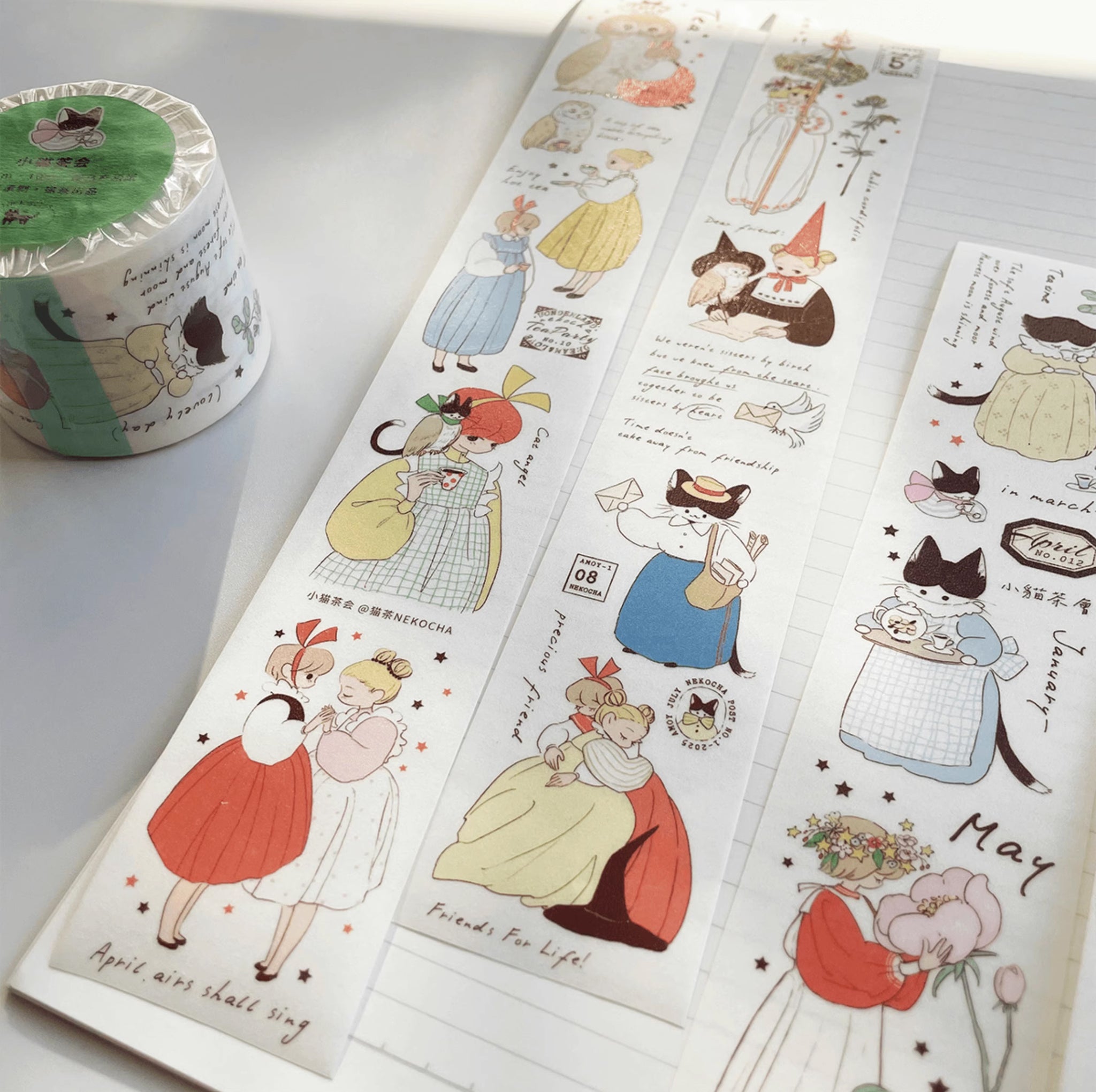 Nekocha Masking Tape: Kitty Tea Party