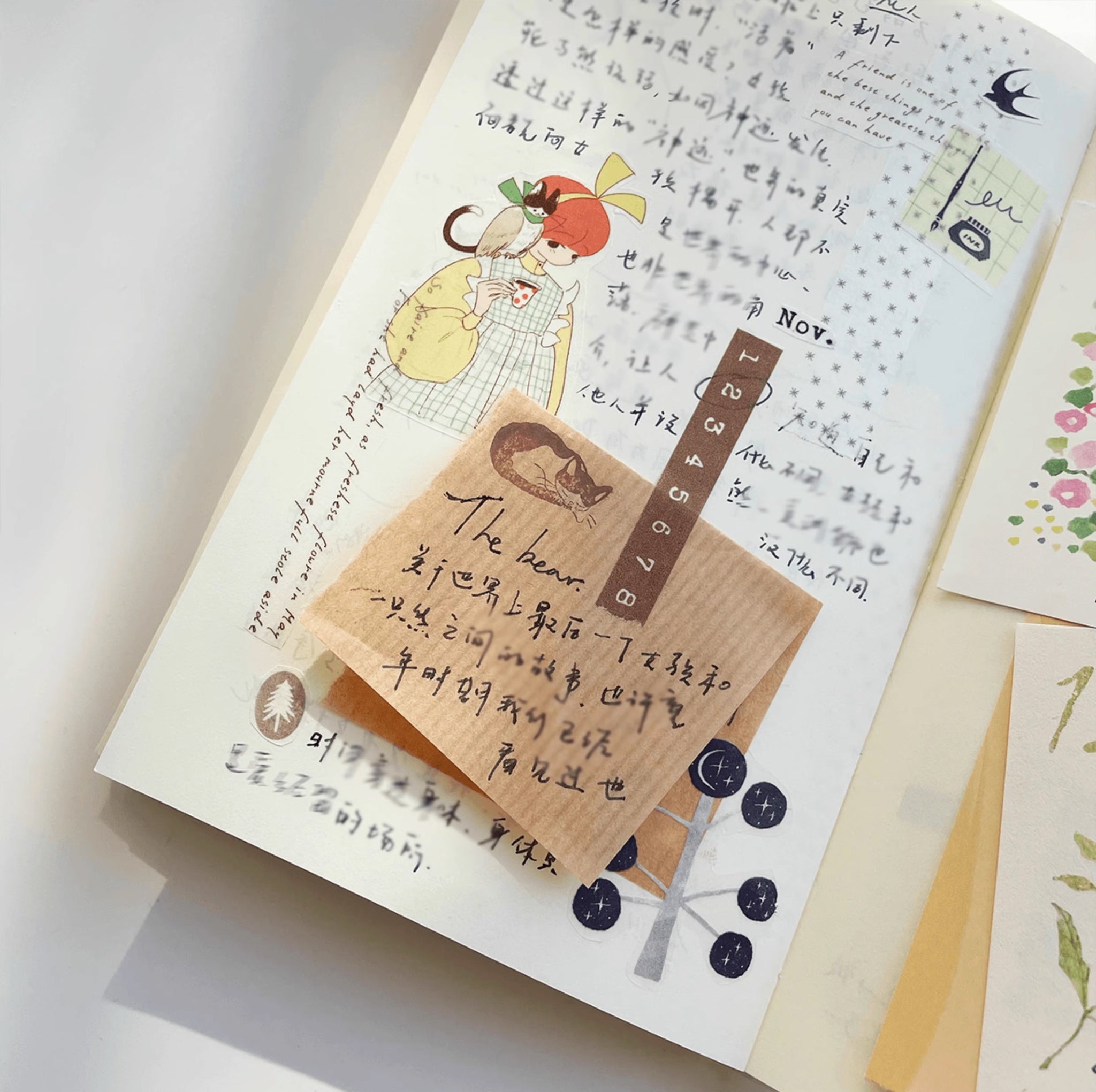 Nekocha Masking Tape: Kitty Tea Party