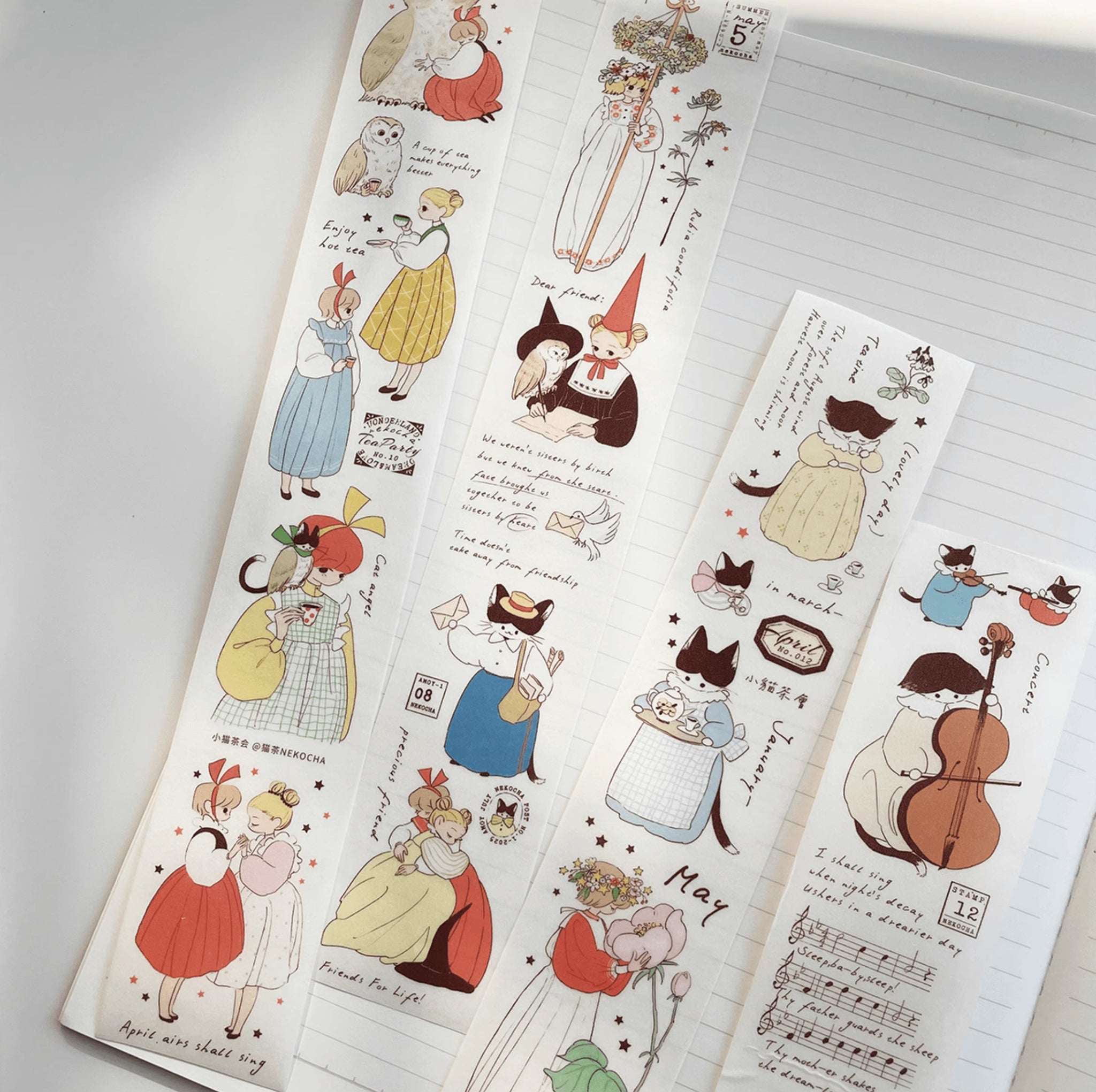 Nekocha Masking Tape: Kitty Tea Party