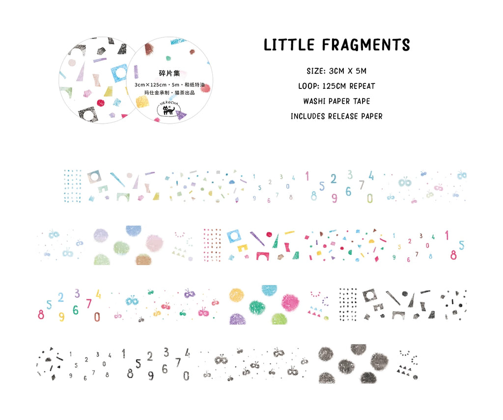 Nekocha Washi Tape: Little Fragments