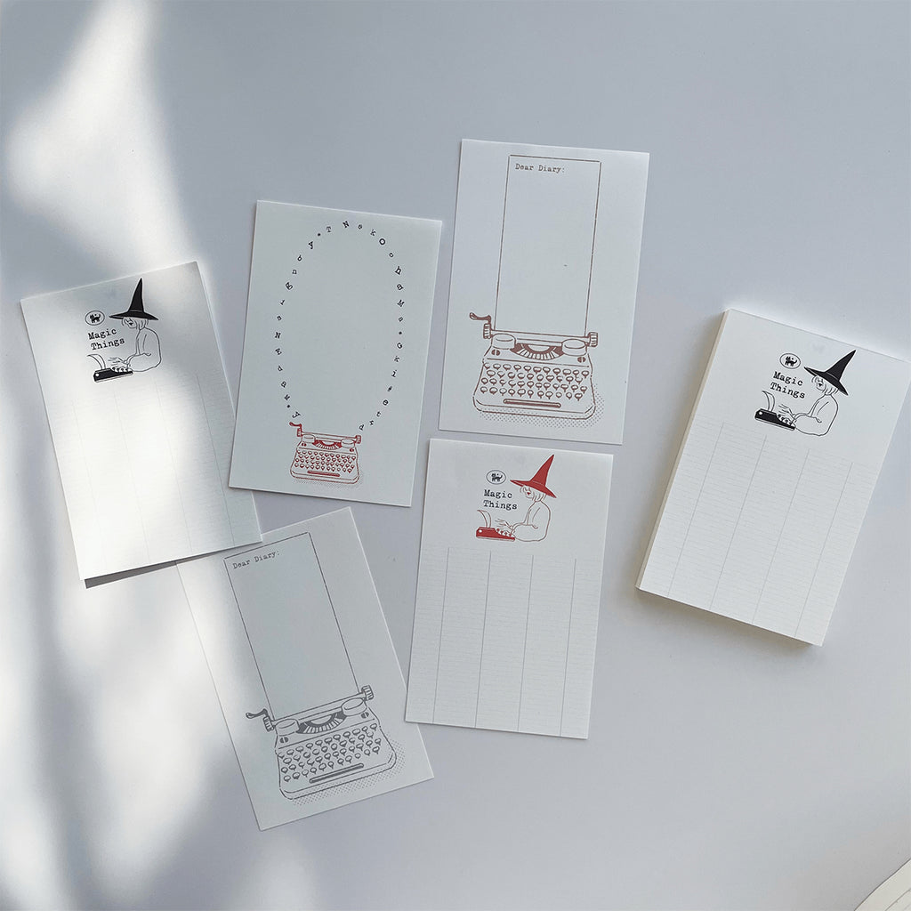 Nekocha Memo Pad: Little Witch Typewriter