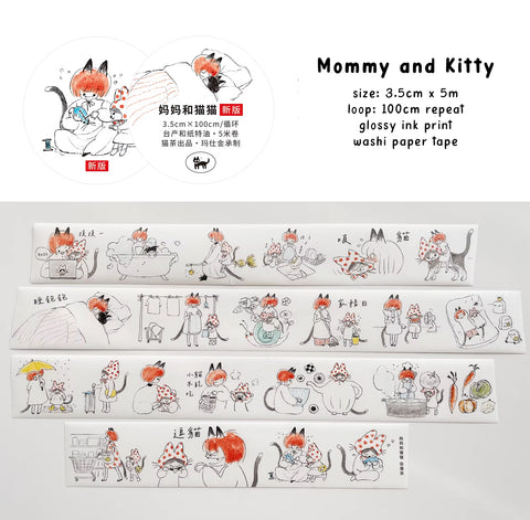 Nekocha Washi Tape: Mommy and Kitty