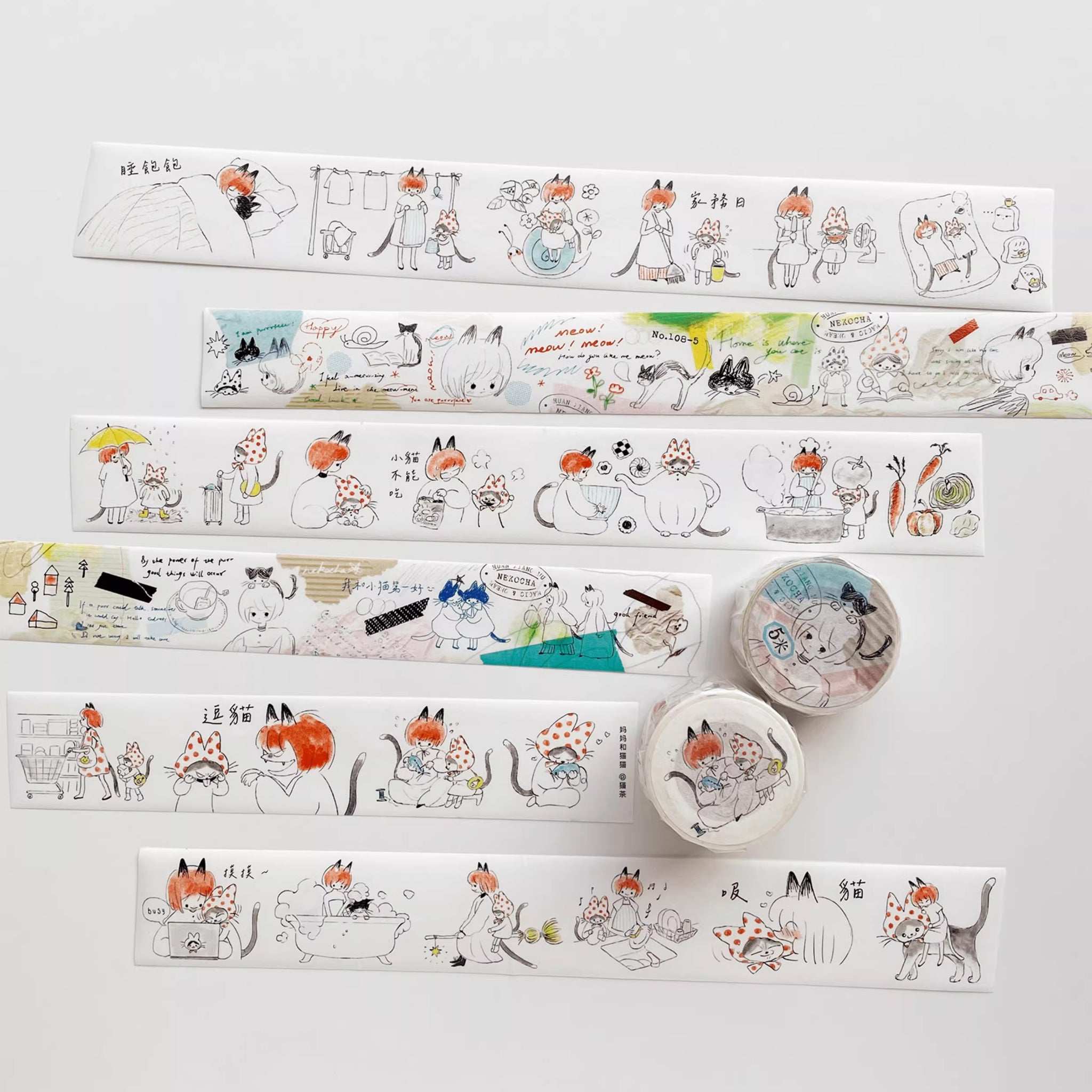 Nekocha Washi Tape: Mommy and Kitty