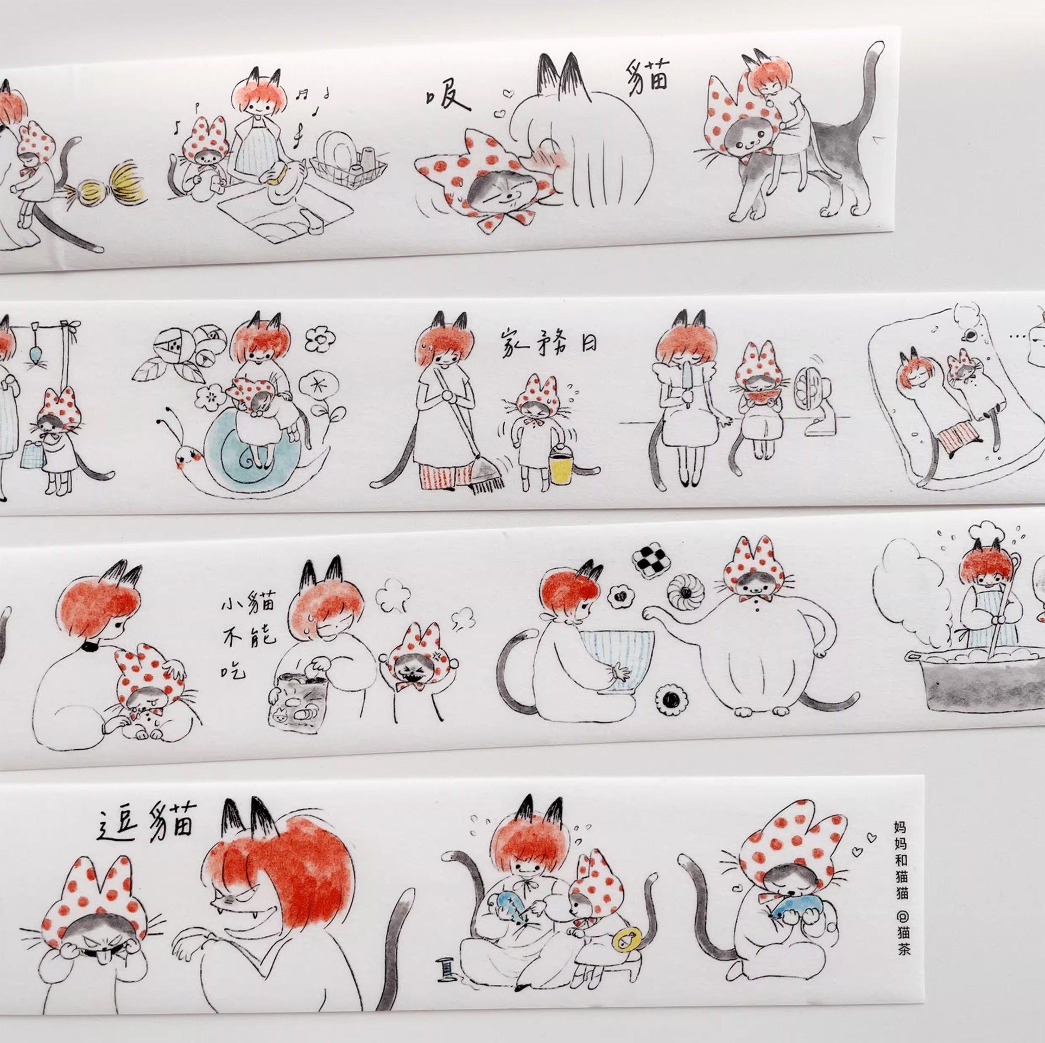 Nekocha Washi Tape: Mommy and Kitty