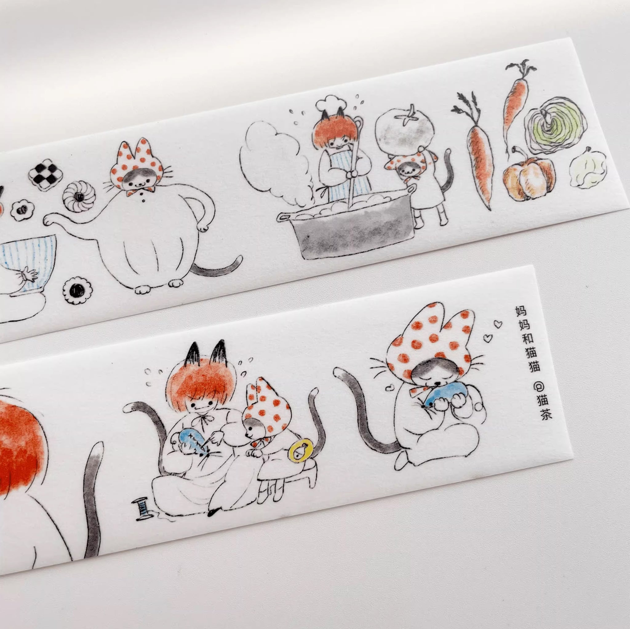 Nekocha Washi Tape: Mommy and Kitty