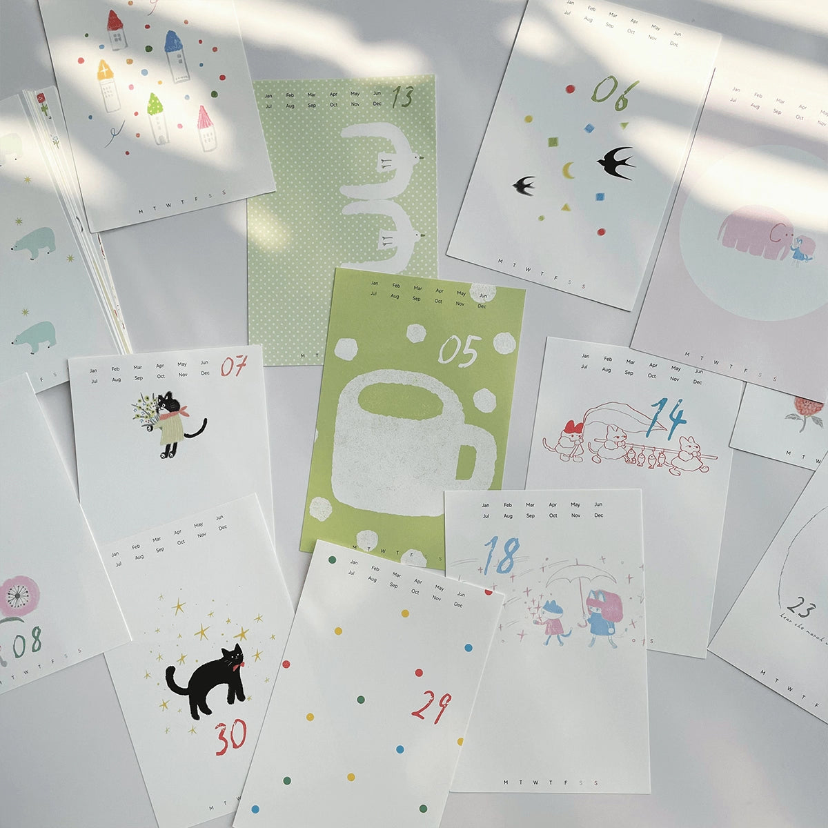 Nekocha Memo Paper: Poetry of Life Calendar