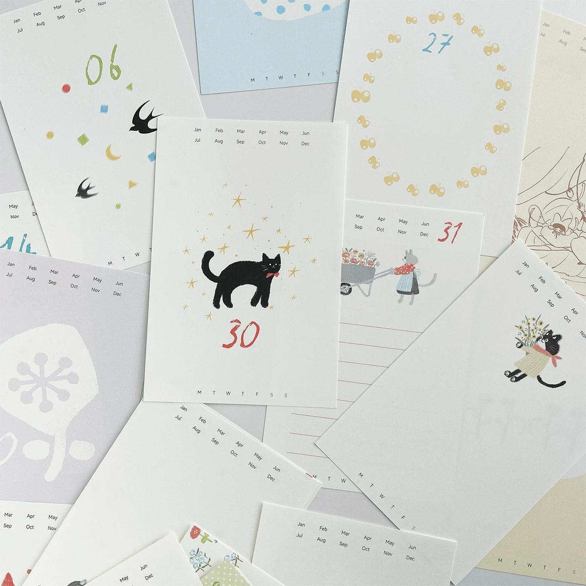 Nekocha Memo Paper: Poetry of Life Calendar