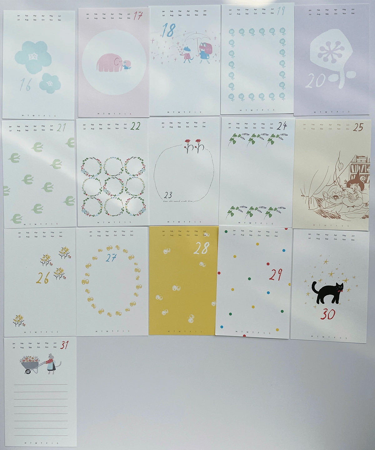 Nekocha Memo Paper: Poetry of Life Calendar