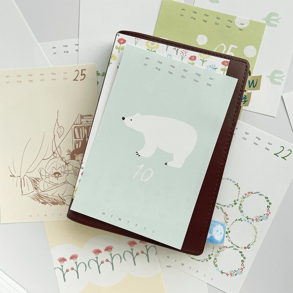 Nekocha Memo Paper: Poetry of Life Calendar