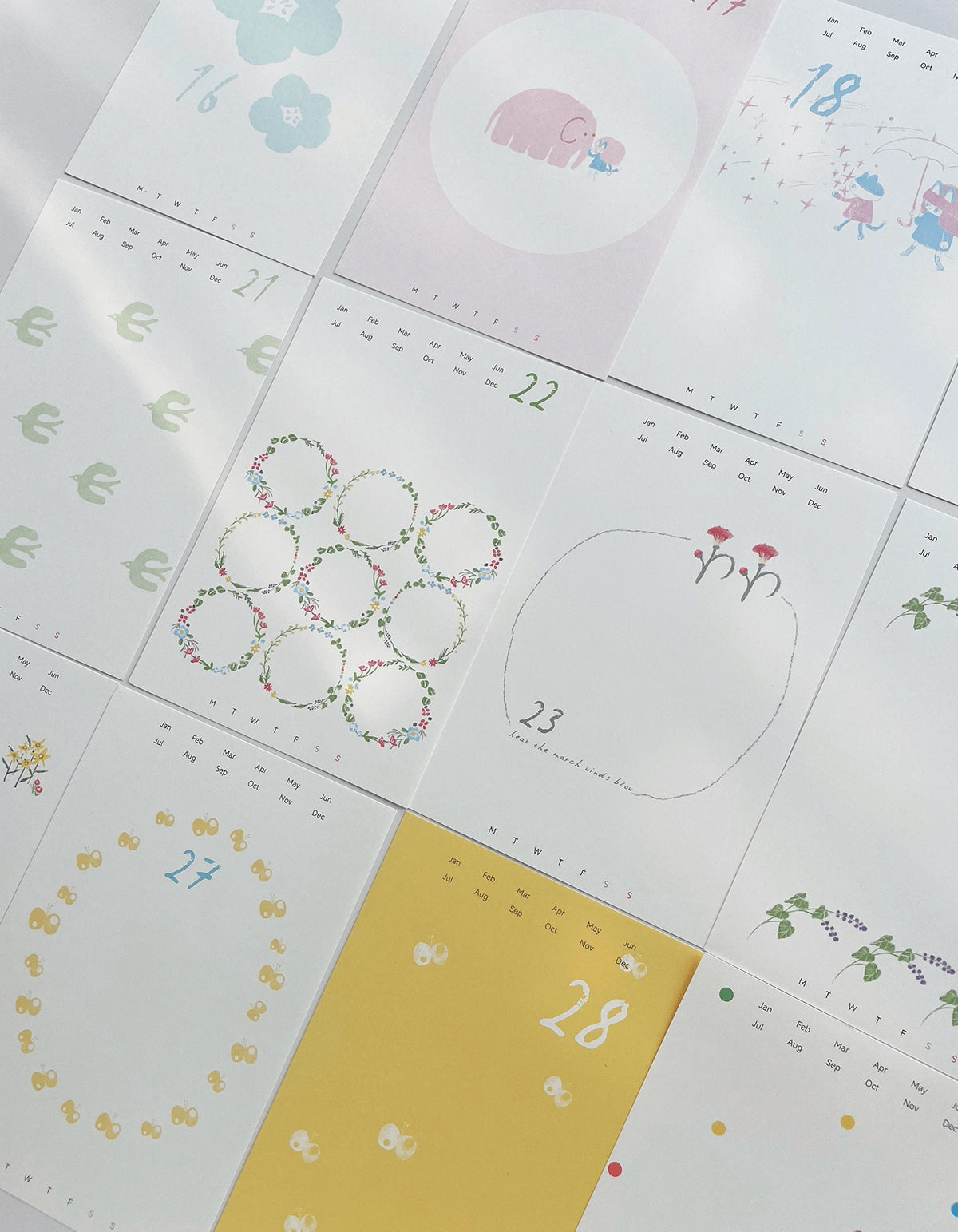 Nekocha Memo Paper: Poetry of Life Calendar