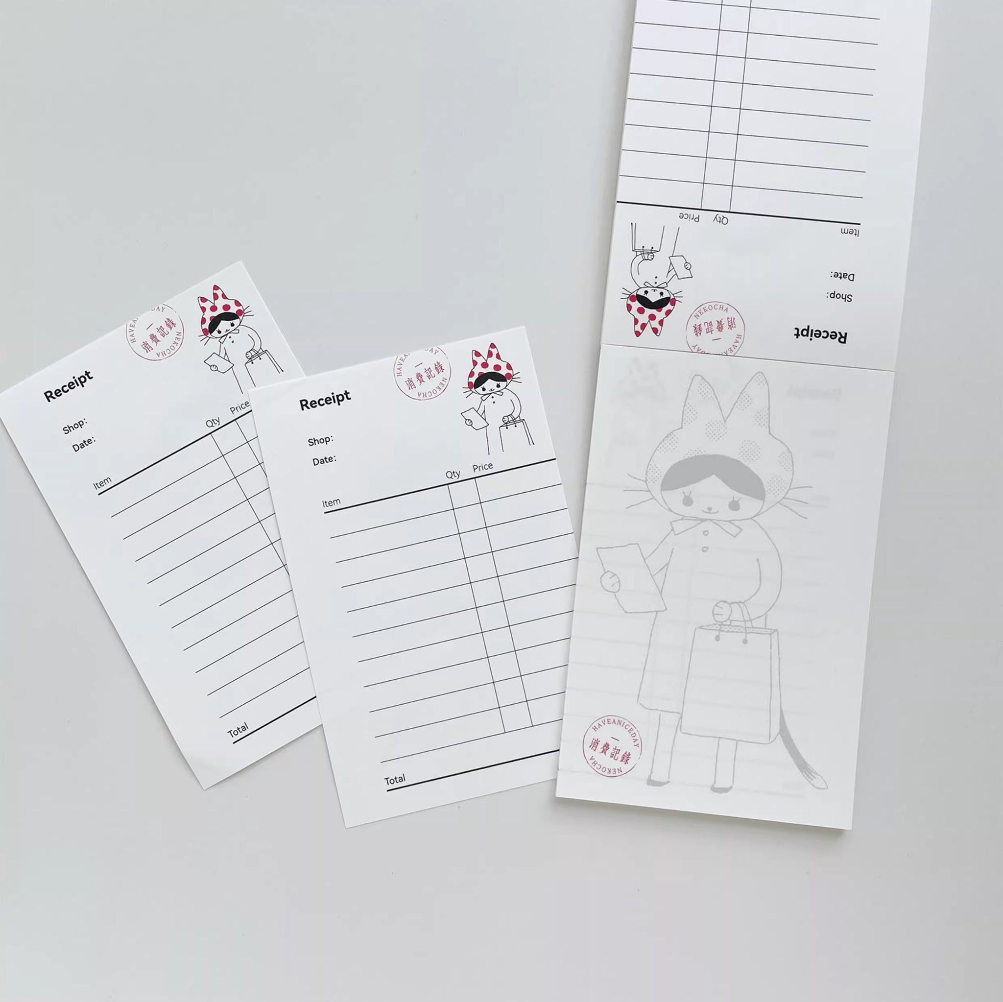 Nekocha Memo Pad: Receipt