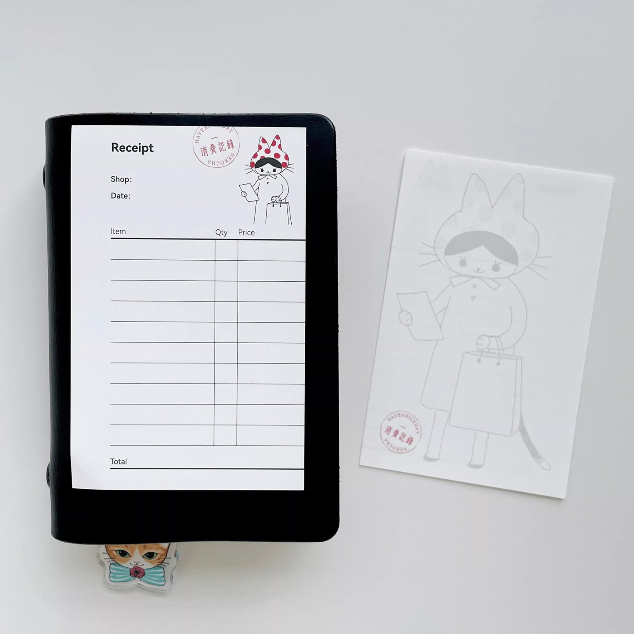 Nekocha Memo Pad: Receipt