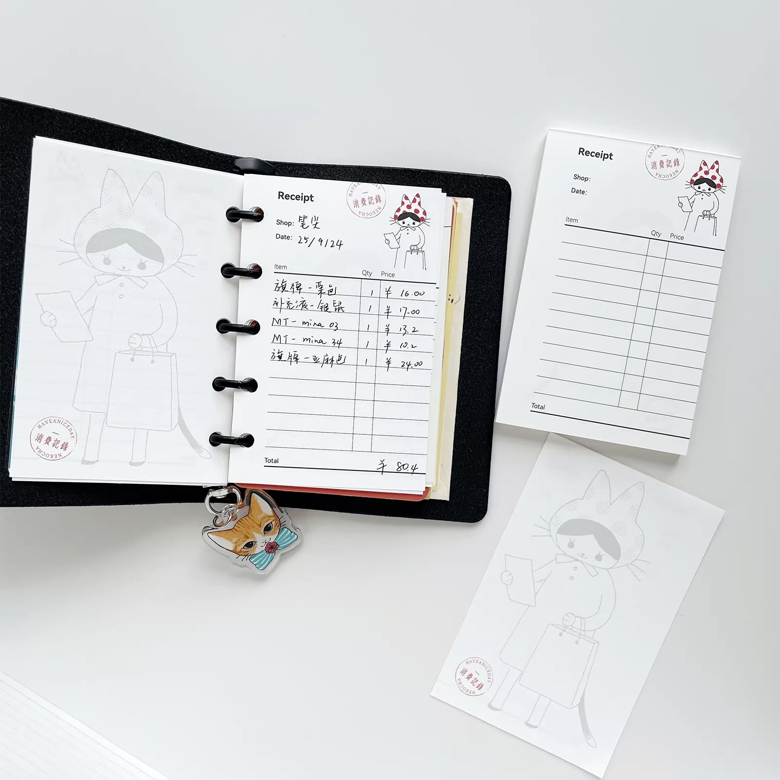 Nekocha Memo Pad: Receipt