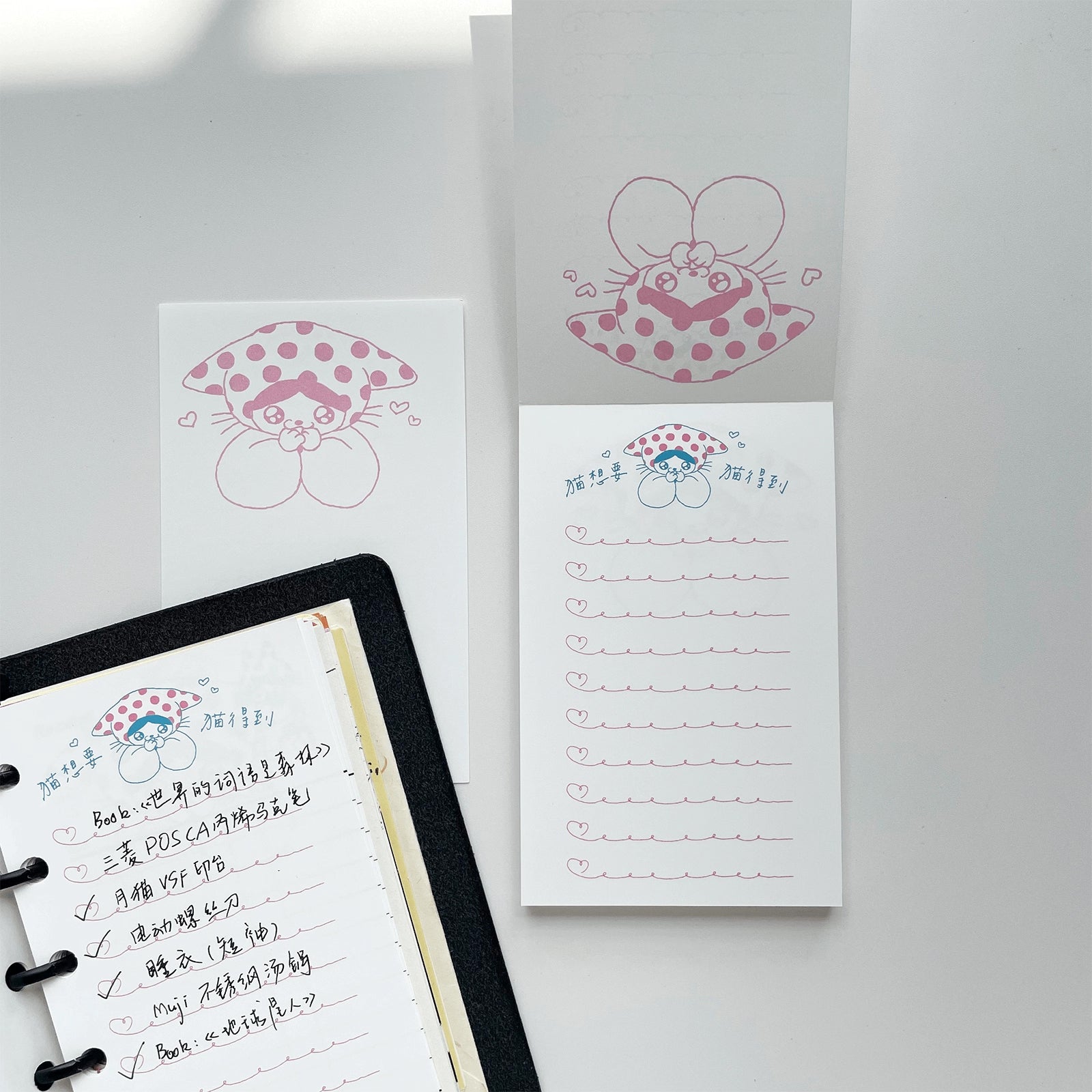 Nekocha Memo Pad: Wishlist