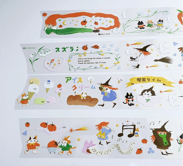Nekocha Masking Tape: Witch's Field Trip