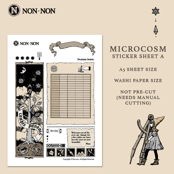 Non-Non Sticker Sheet: Microcosm – Papergame