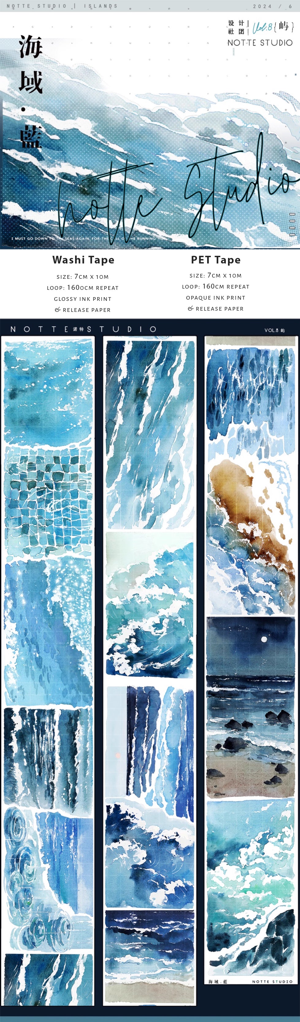 Notte Studio Washi Tape: Ocean