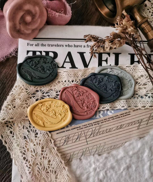 Oceanic Studio Wax Seal Stamp: Sea of Flowers