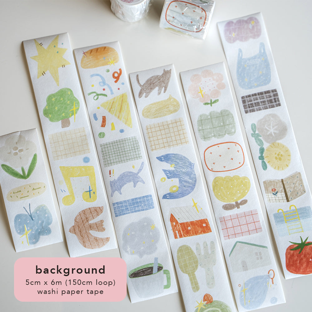 Orange Studio Washi Tape: Background and Graffiti