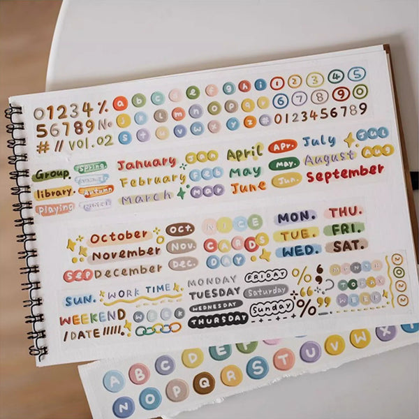 Orange Studio Masking Tape: Bubble Letters