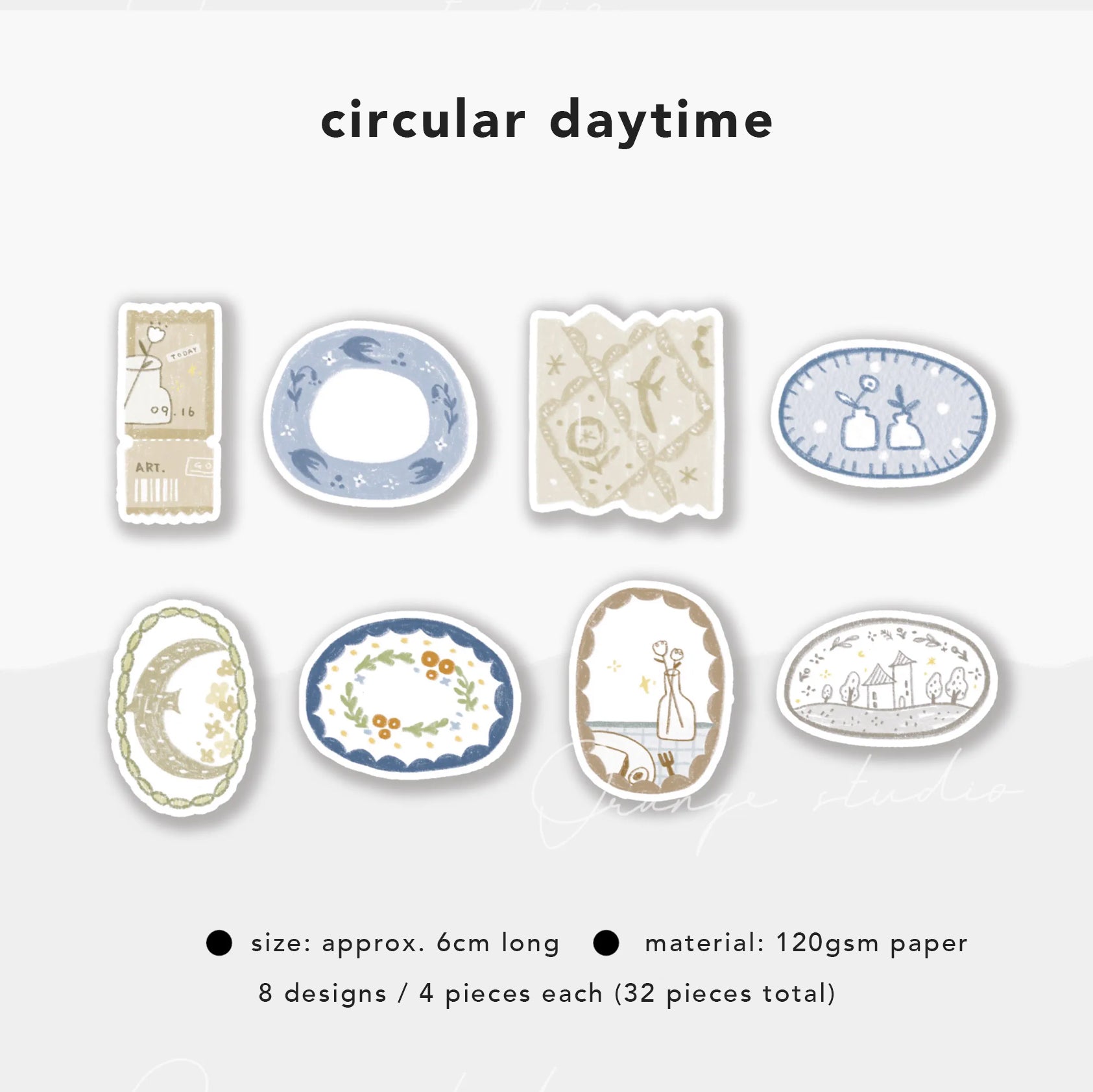 Orange Studio Memo Paper: Circular Series