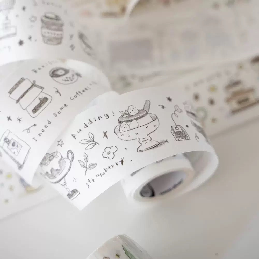 Orange Studio Washi Tape: Coffee & Snacks and Countryside Town