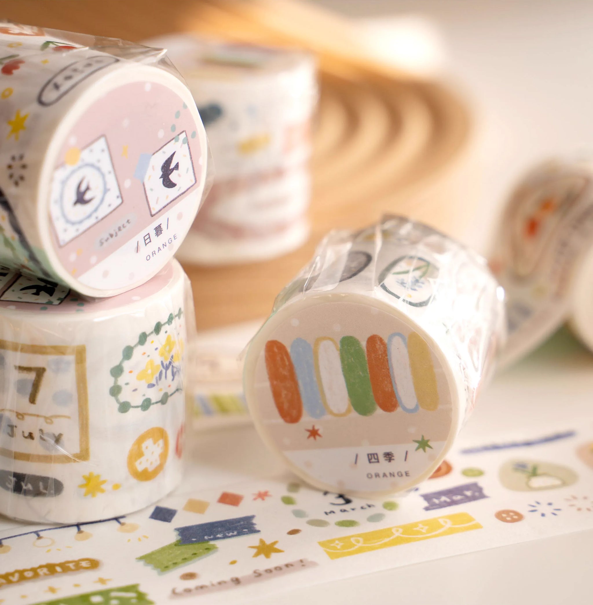 Orange Studio Washi Tape: Four Seasons and Sunset