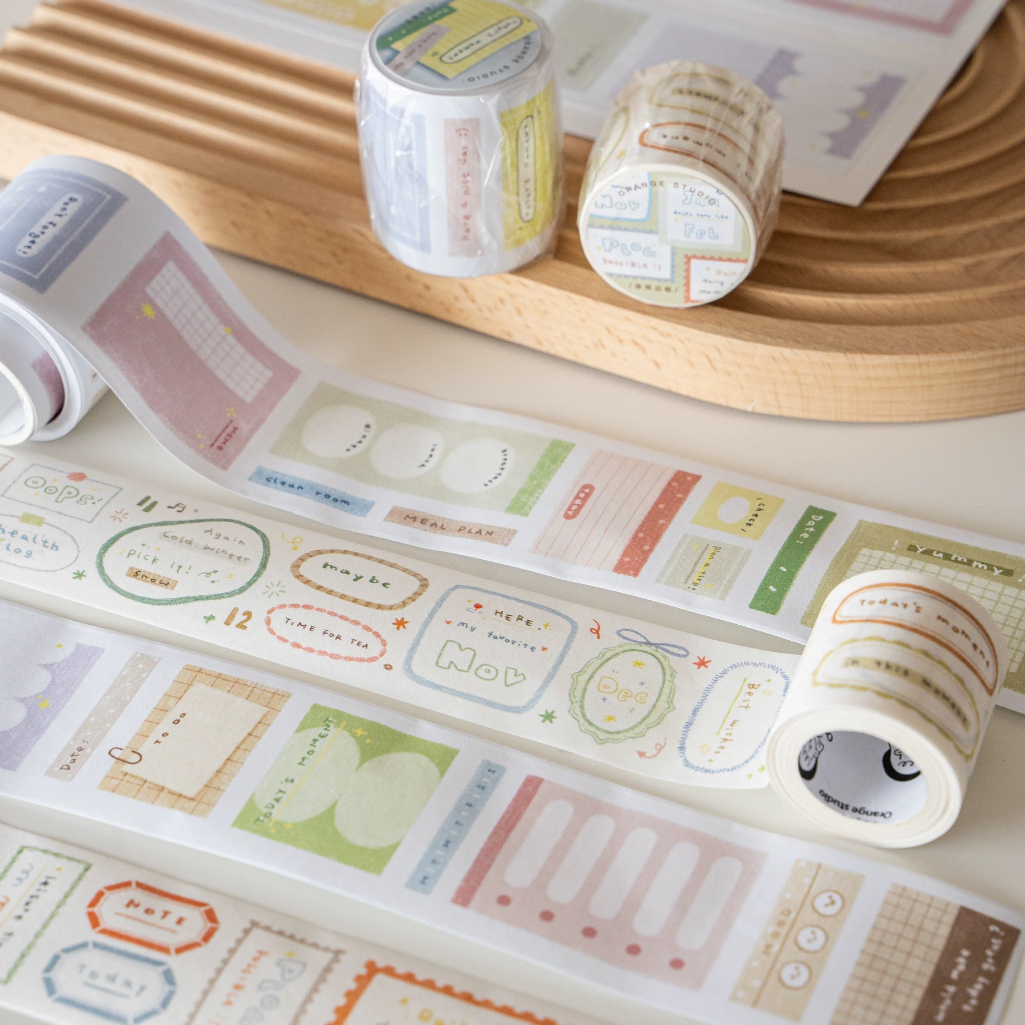 Orange Studio Washi Tape: Memo Notes and Frame Doodles
