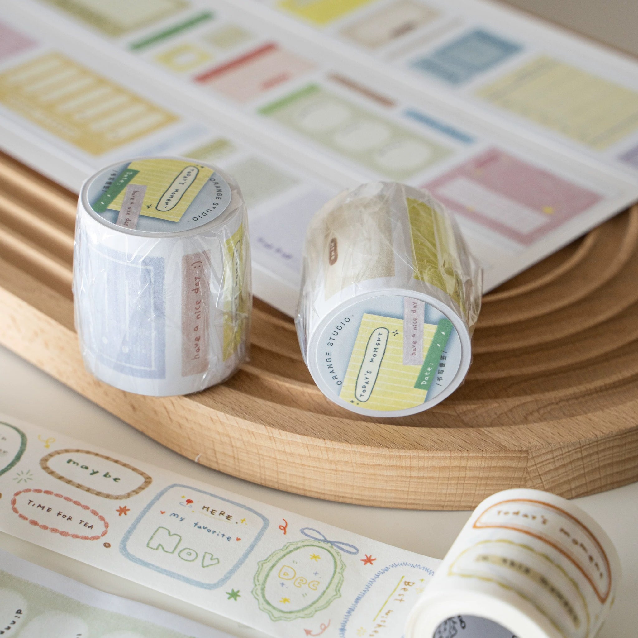 Orange Studio Washi Tape: Memo Notes and Frame Doodles