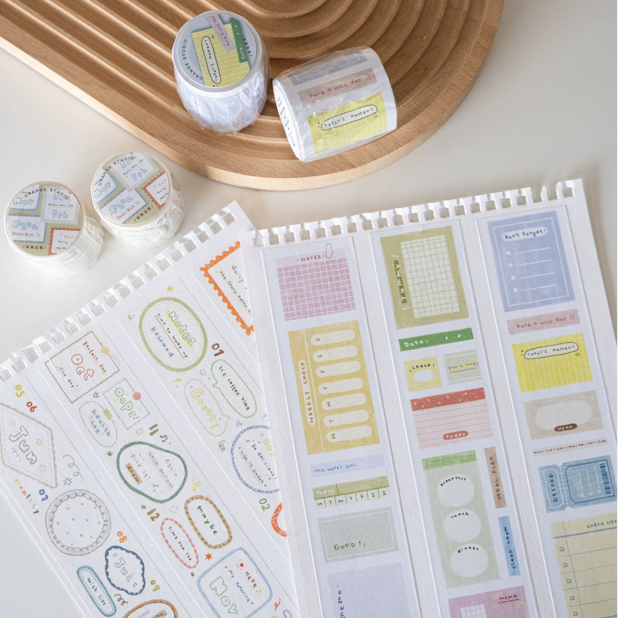Orange Studio Washi Tape: Memo Notes and Frame Doodles