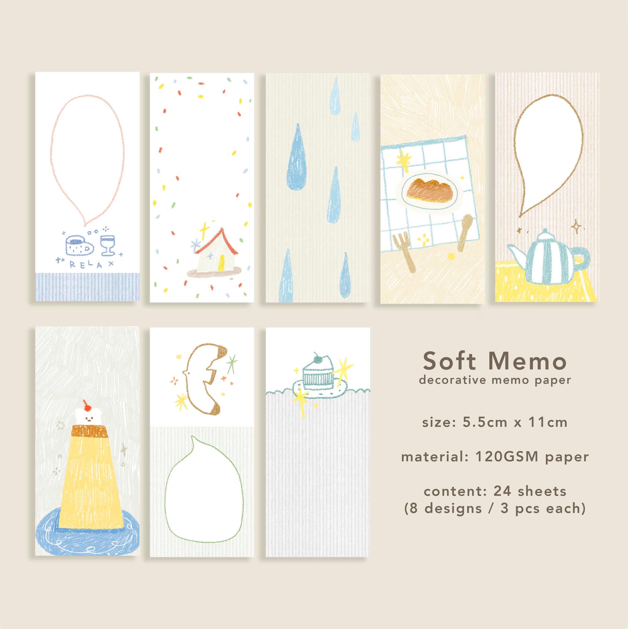 Orange Studio Memo Paper: Menu