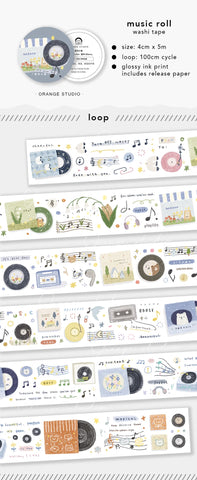 Orange Studio Washi Tape: Music Roll and Vintage Roll