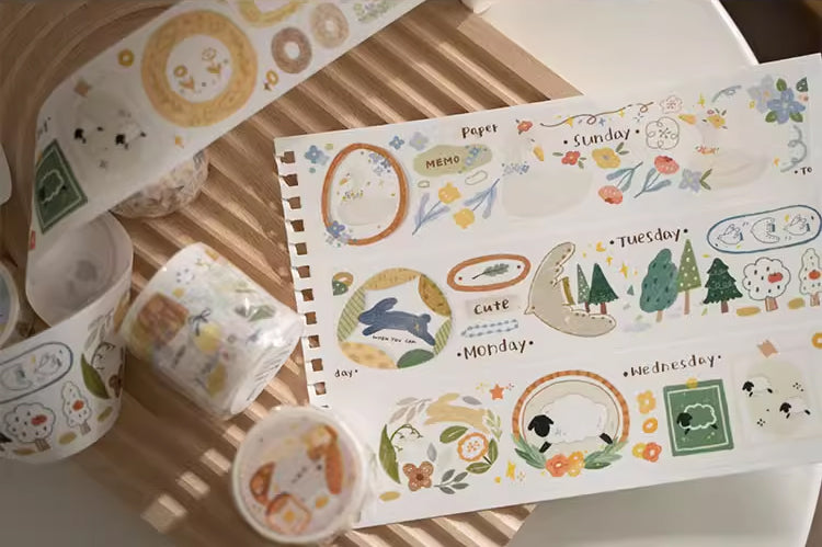 Orange Studio Washi Tape: Nature Calendar