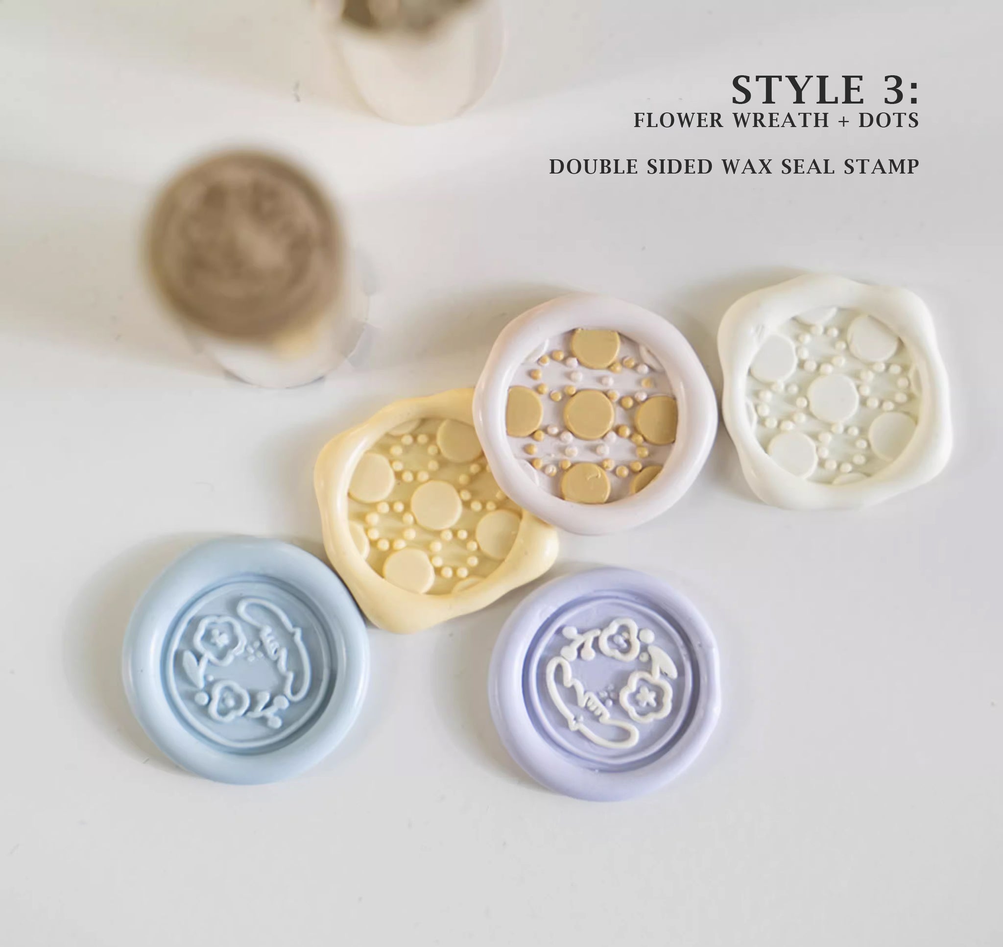 Orange Studio: Flower and Quilt Double Sided Wax Seal Stamp