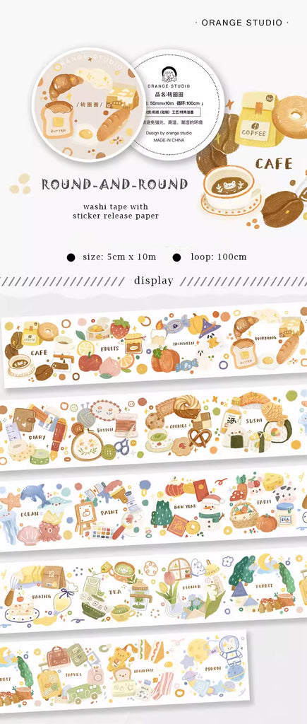 Orange Studio Washi Tape: Round and Round