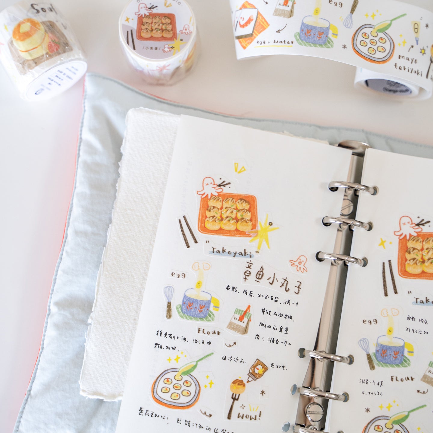 Orange Studio Washi Tape: Food Menu and Snacks Menu