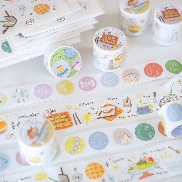 Orange Studio Washi Tape: Food Menu and Snacks Menu