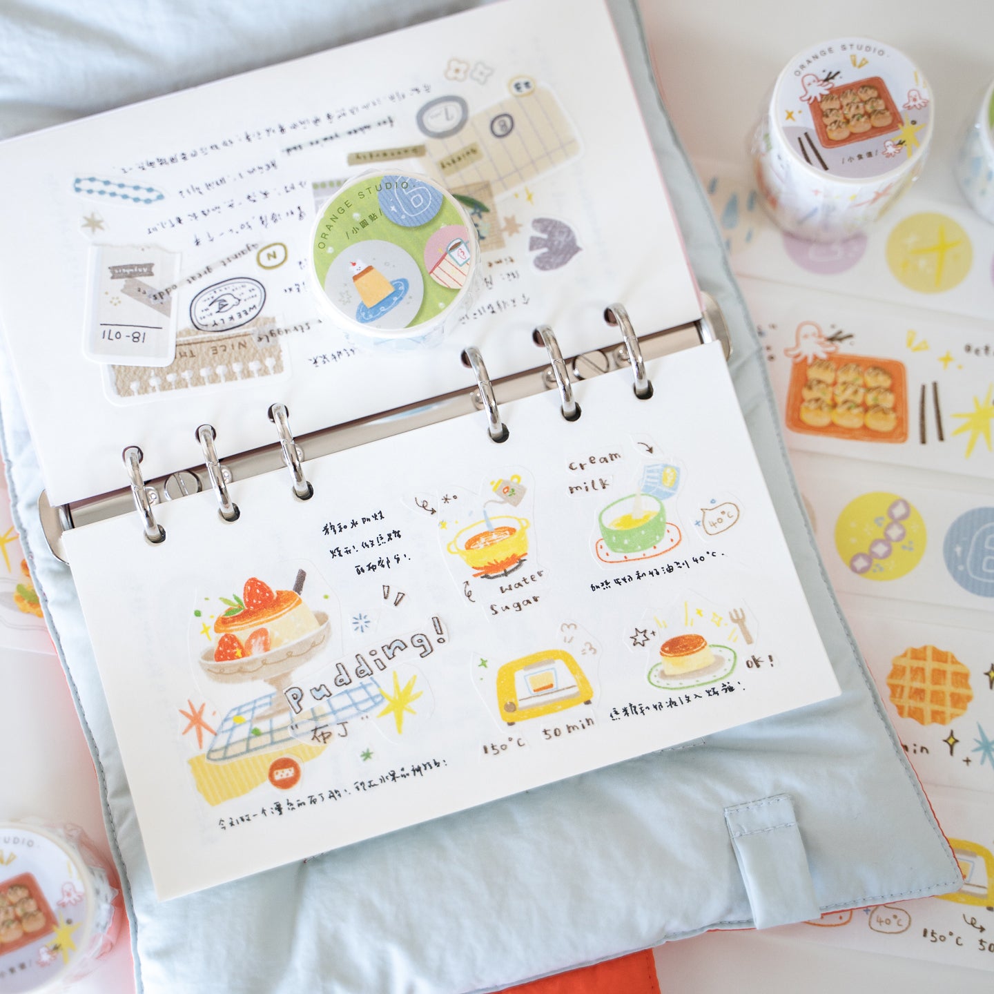 Orange Studio Washi Tape: Food Menu and Snacks Menu