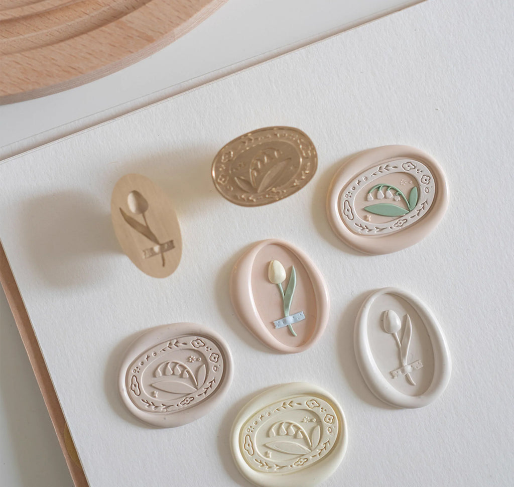 Orange Studio: Lily of the Valley and Tulip Wax Seal Stamp