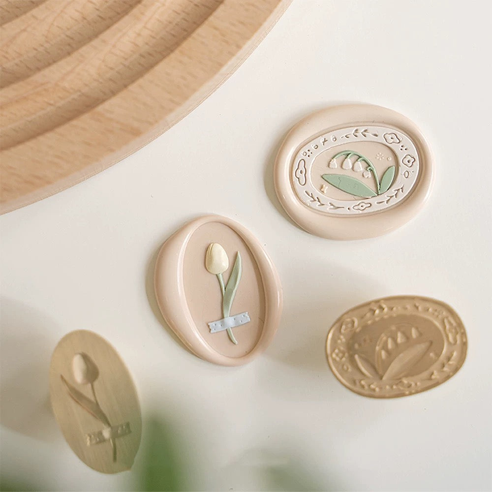 Orange Studio: Lily of the Valley and Tulip Wax Seal Stamp