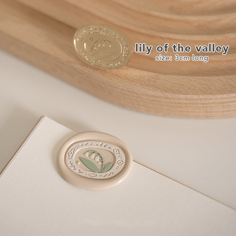 Orange Studio: Lily of the Valley and Tulip Wax Seal Stamp