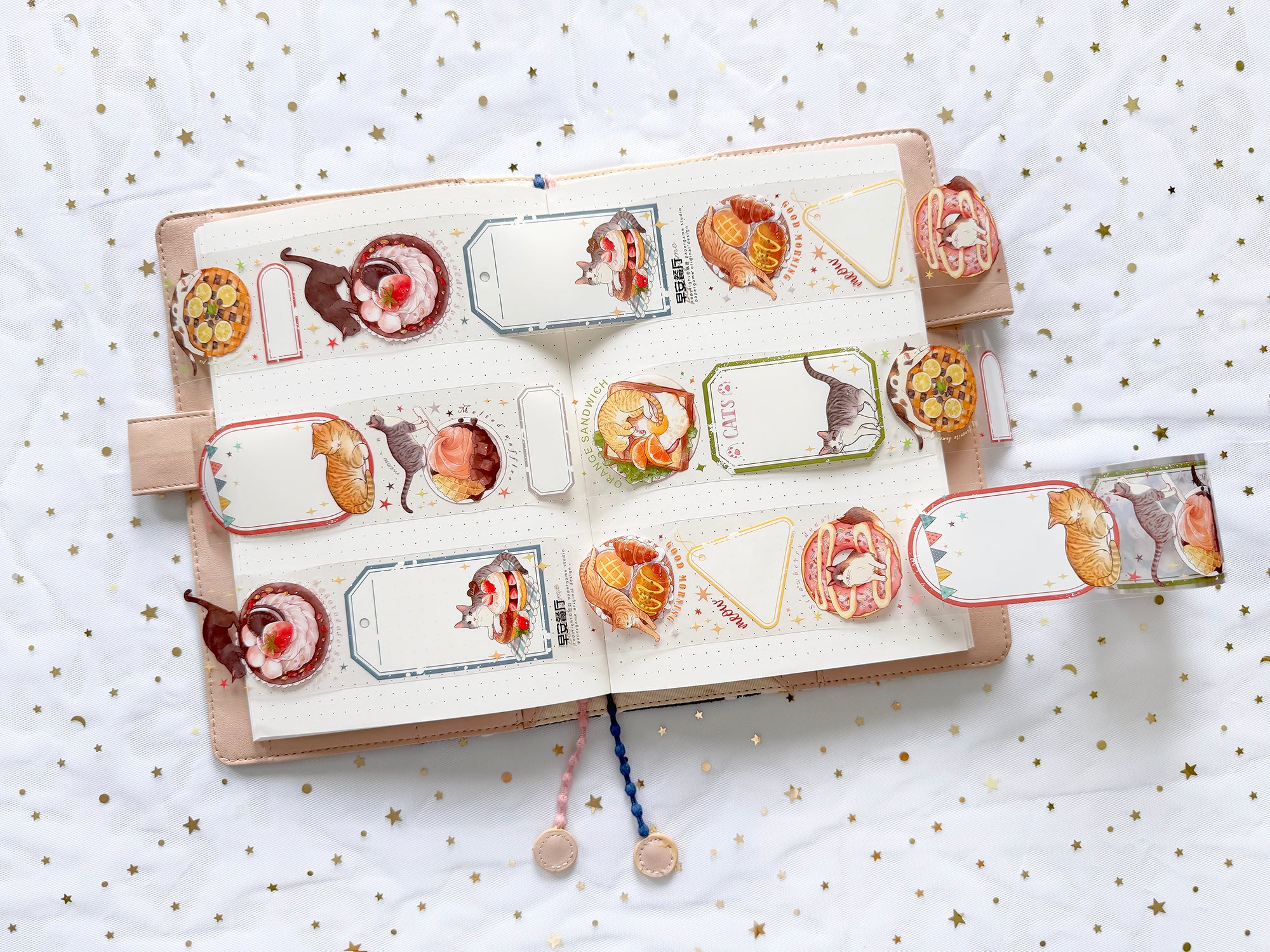 Papergame: Breakfast Cat PET Sticker Tape