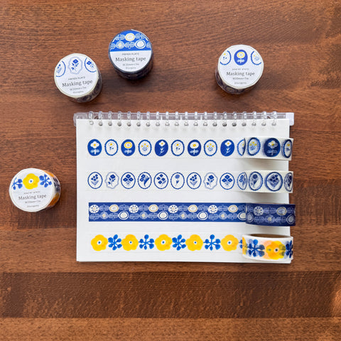 Kurogoma x Papier Platz Floral Washi Tapes